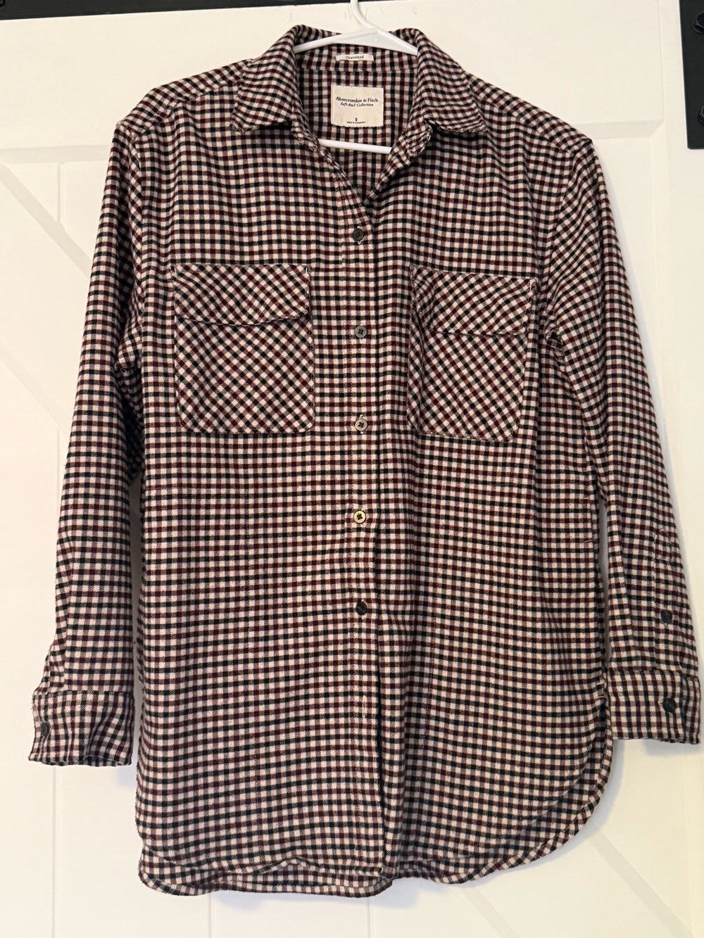 Abercrombie & Fitch Oversized Plaid Flannel Shirt Jacket Size S